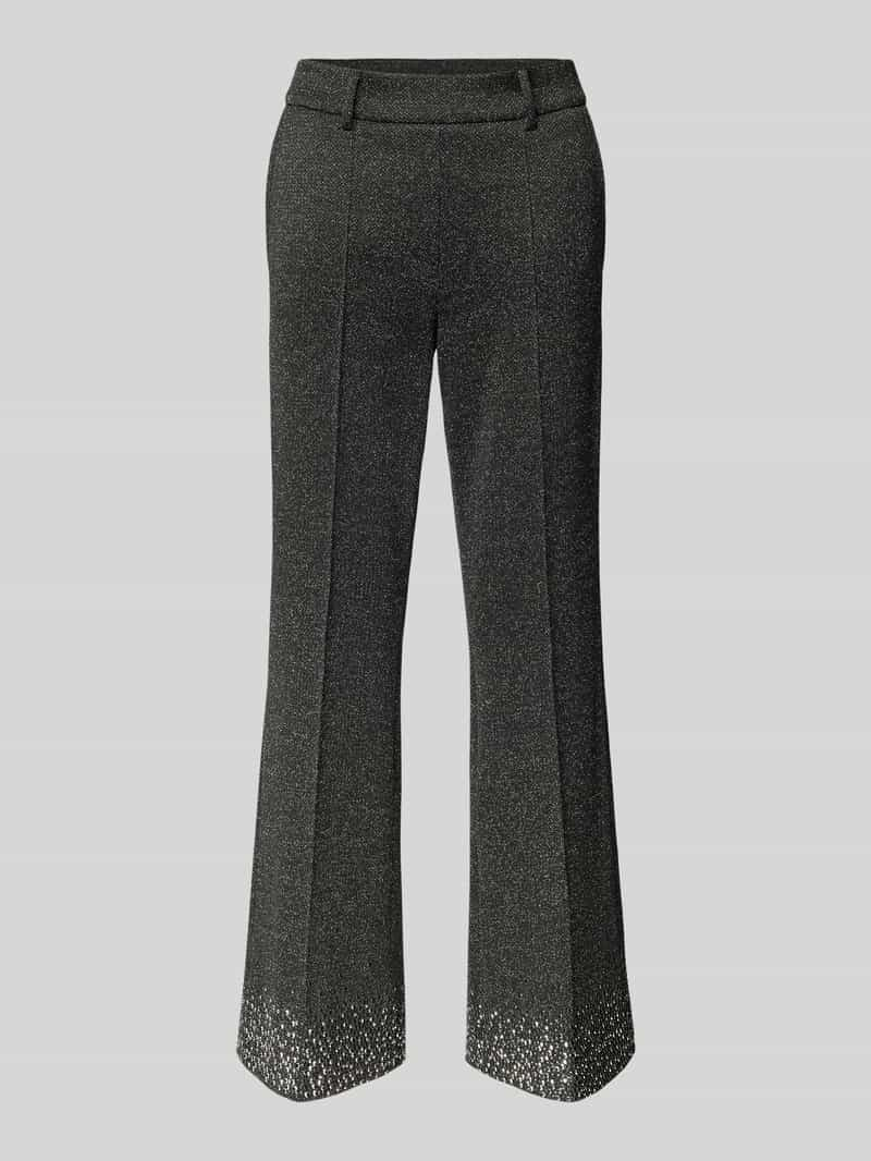 CAMBIO Flared stoffen broek met persplooien, model 'FRANCOISE'