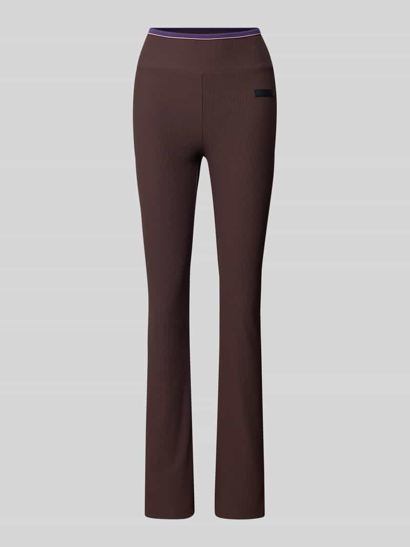 EA7 Emporio Armani Super skinny fit legging met fijnrib