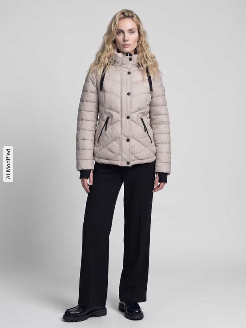 Gil Bret Regular fit gewatteerd jack met afneembare capuchon