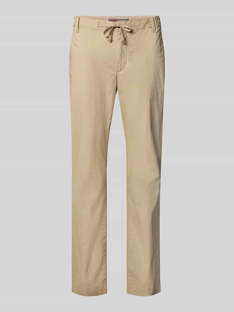 Tommy Hilfiger Straight leg chino van een mix van katoen en elastaan