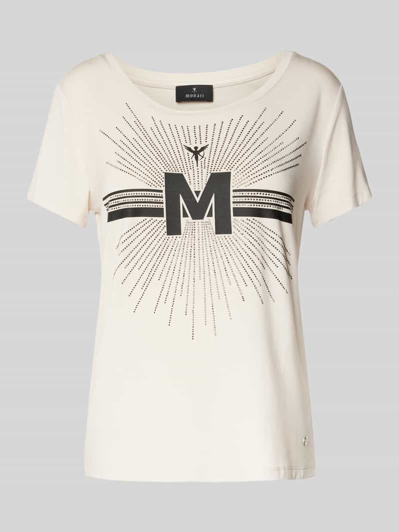 monari T-shirt met strass-steentjes