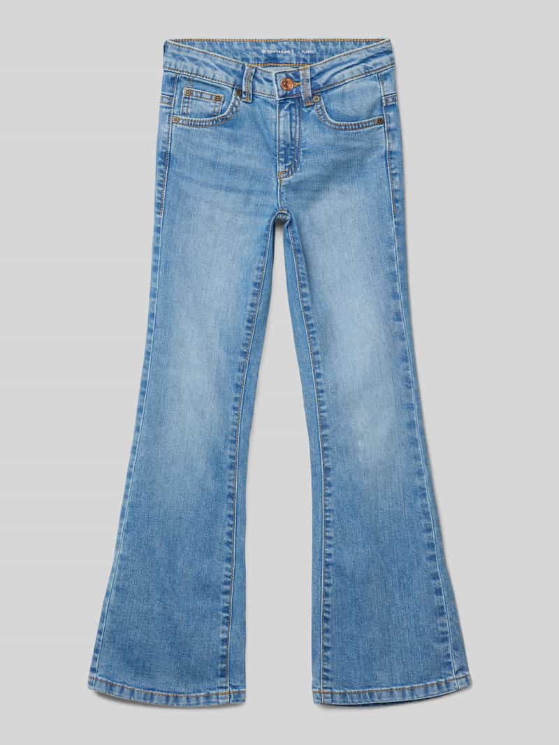 Tom Tailor Slim fit jeans van katoenmix met flared legs