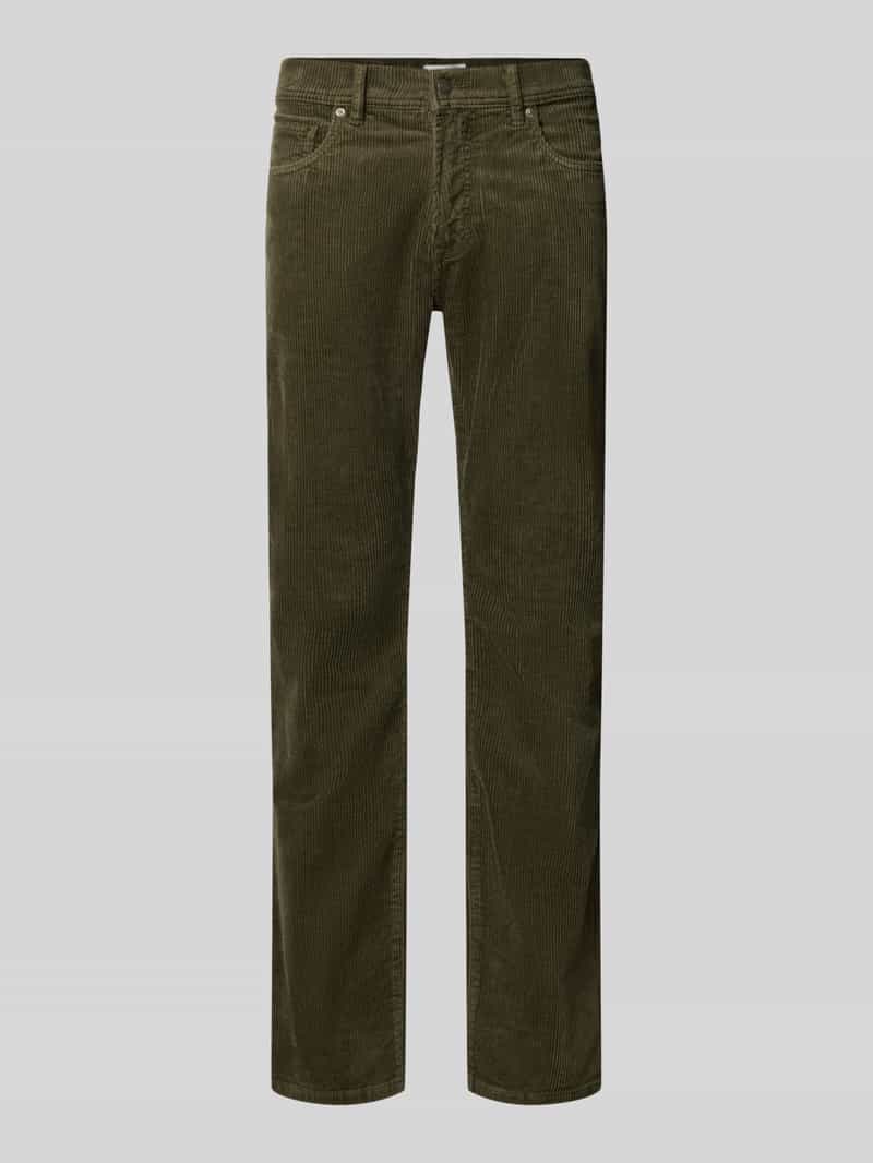 Pierre Cardin straight fit corduroy broek van elastische mix van katoen en elastaan model 'Laval'