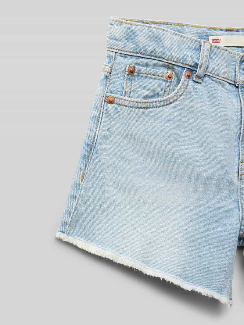 Levi s Kids Korte jeans met franjes en labeldetail