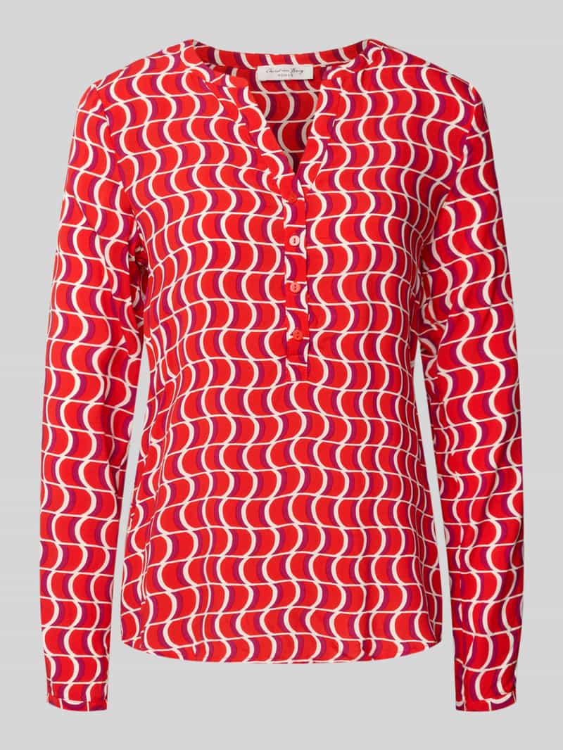 Christian Berg Woman Regular fit blouse van viscose met V-hals