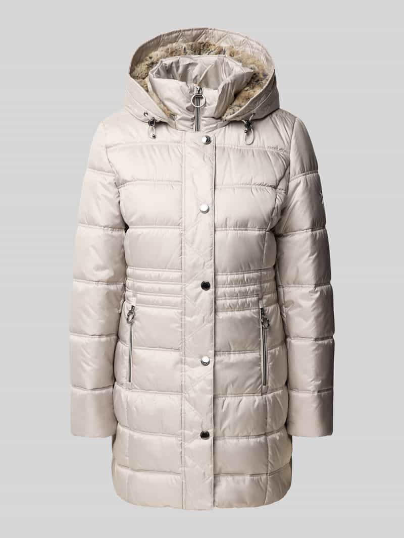 Betty Barclay Regular fit gewatteerde mantel met afneembare capuchon