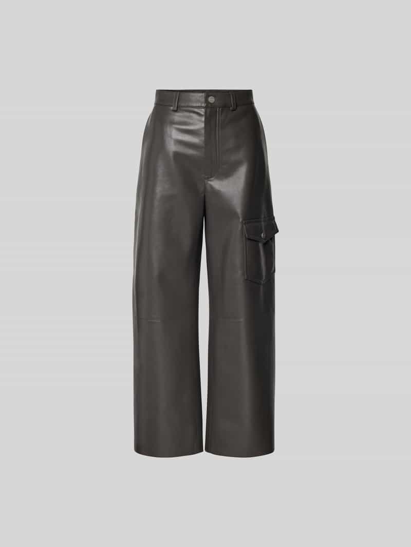 Stoffen broek met klepzak