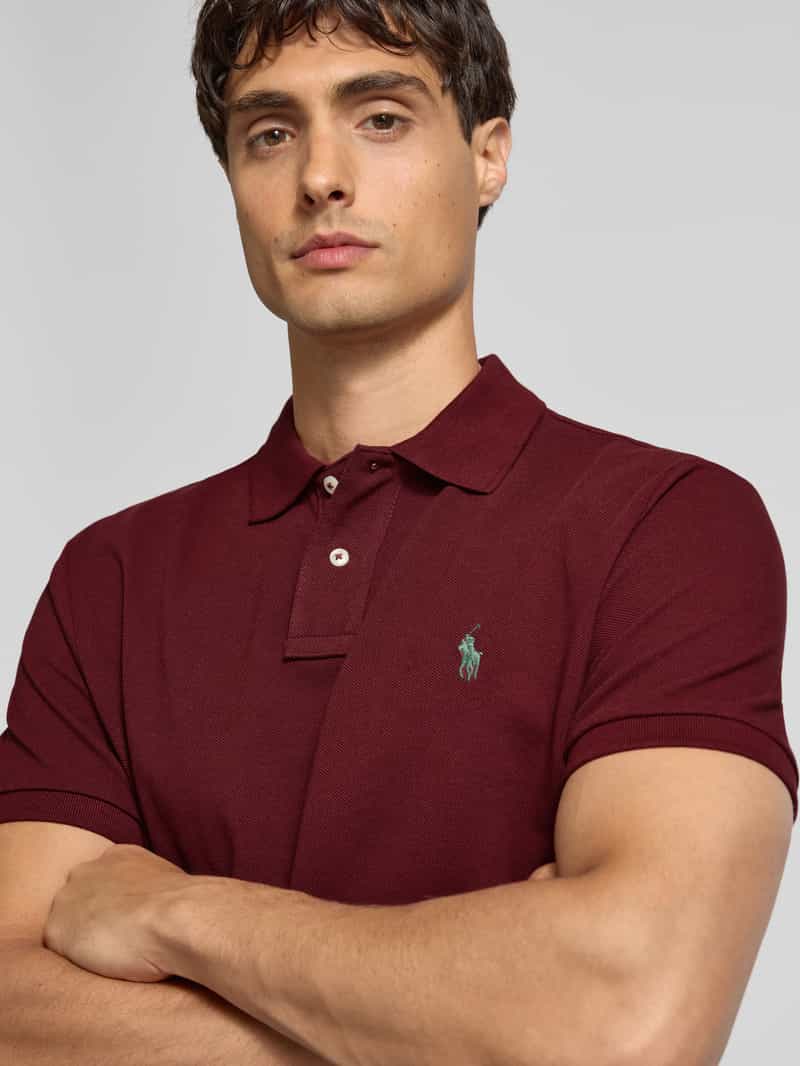 Polo Ralph Lauren Custom slim fit poloshirt met labelstitching