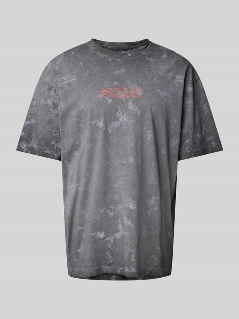 T-shirt met labelprint, model 'MUSCARI'