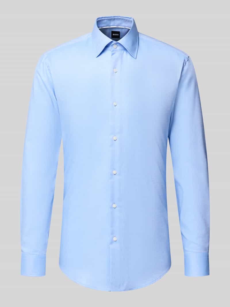 Boss Slim fit zakelijk overhemd van katoenmix model 'HANK'