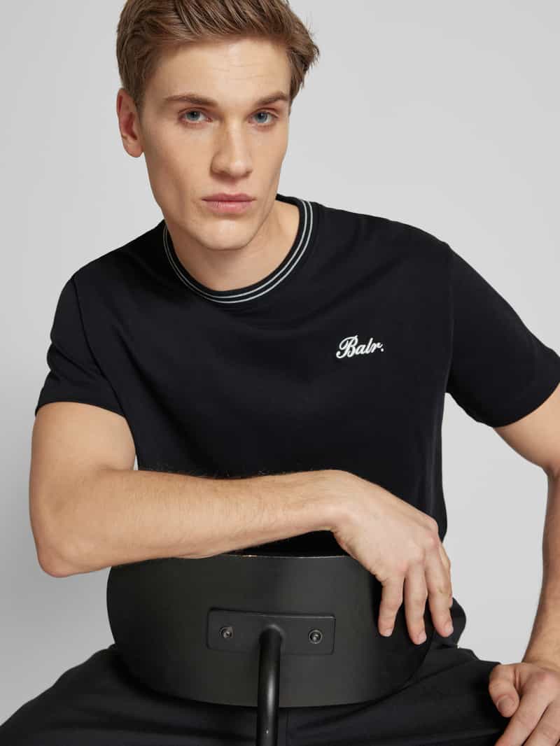 Balr. T-shirt met labelstitching model 'Tape'