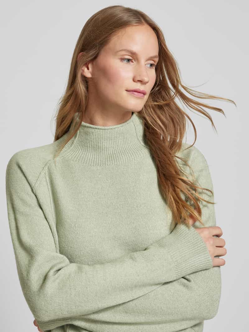 QS Gebreide pullover met opstaande kraag