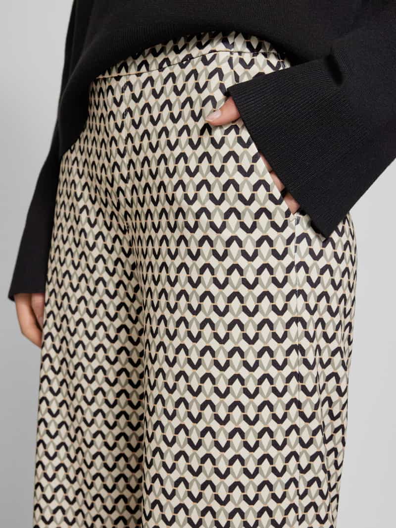MAC Regular fit stoffen broek met elastische band model 'Chiara'