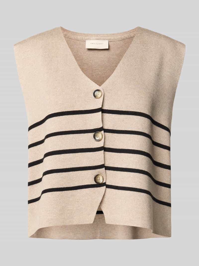 FREE QUENT Mouwloos vest met V-hals model 'ANI'