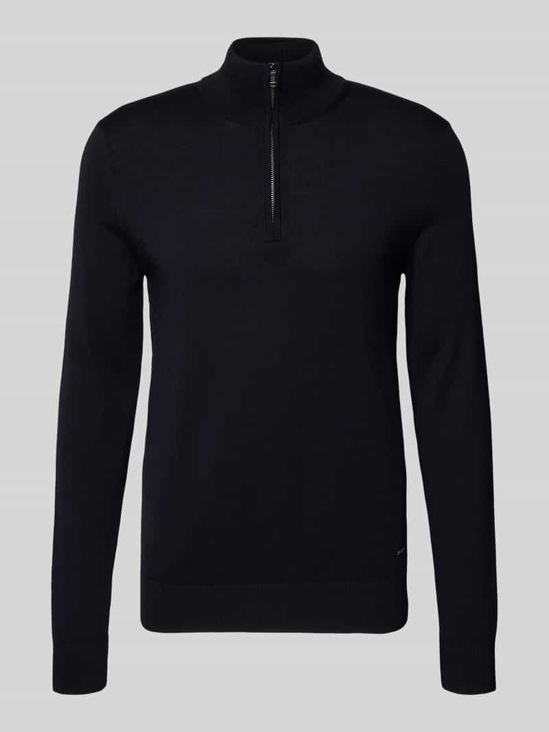 JOOP! Collection Gebreide pullover van scheerwol met opstaande kraag model 'Dario'