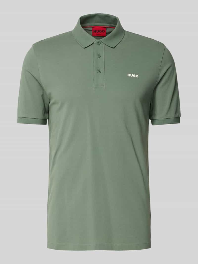 HUGO Poloshirt met labelprint model 'Donos'