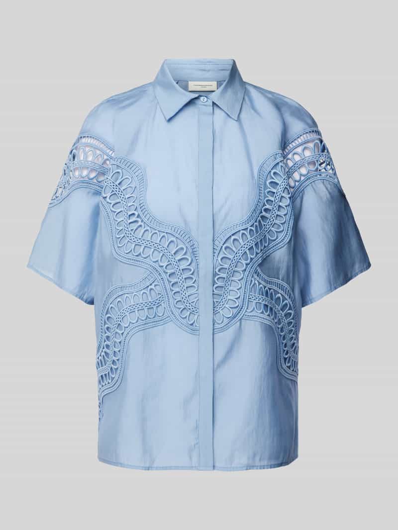 Copenhagen Muse Regular fit blouseshirt met broderie anglaise model 'MOLLY'