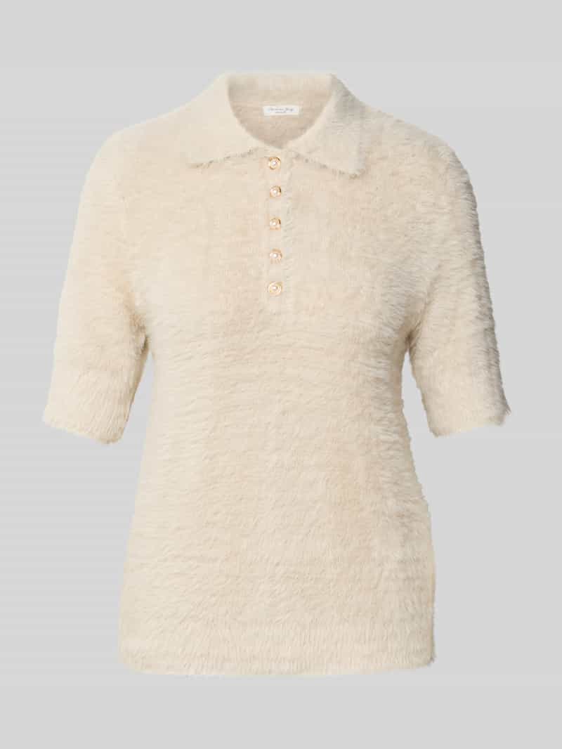 Christian Berg Woman Gebreide pullover met 1 2-mouwen en knoopsluiting