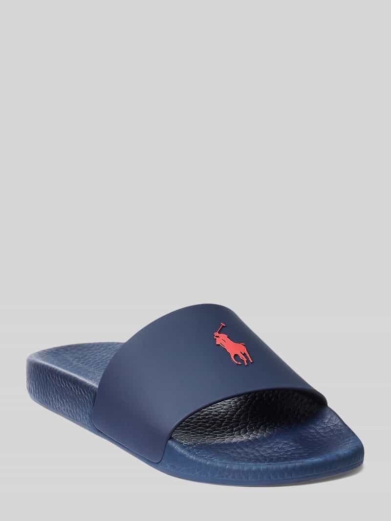 Badslippers met logoprint
