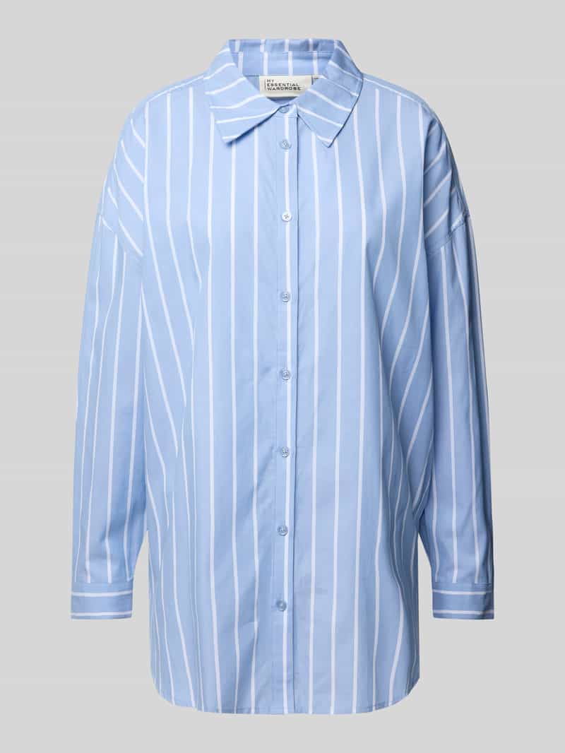 My Essential Wardrobe Relaxed fit overhemdblouse met manchetten model 'Kiona'