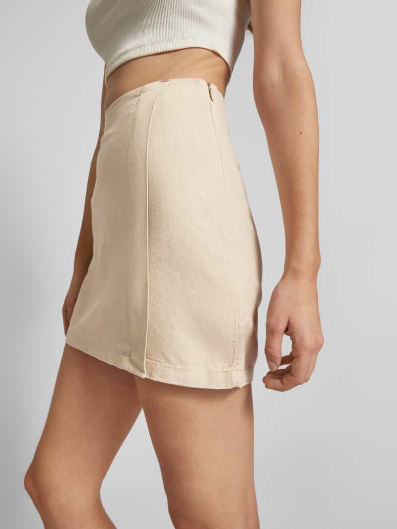 Only high waist linnen rok in wikkellook model 'BRIE-CARO'