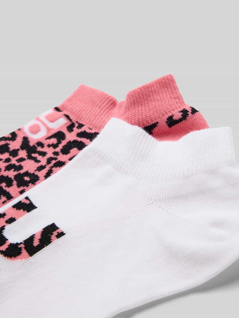 HUGO Sneakersokken met elastische ribboordjes in een set van 2 paar