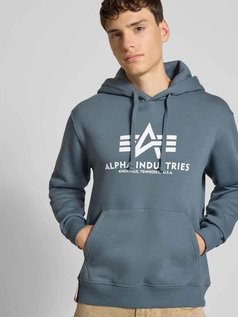alpha industries Hoodie met labelprint