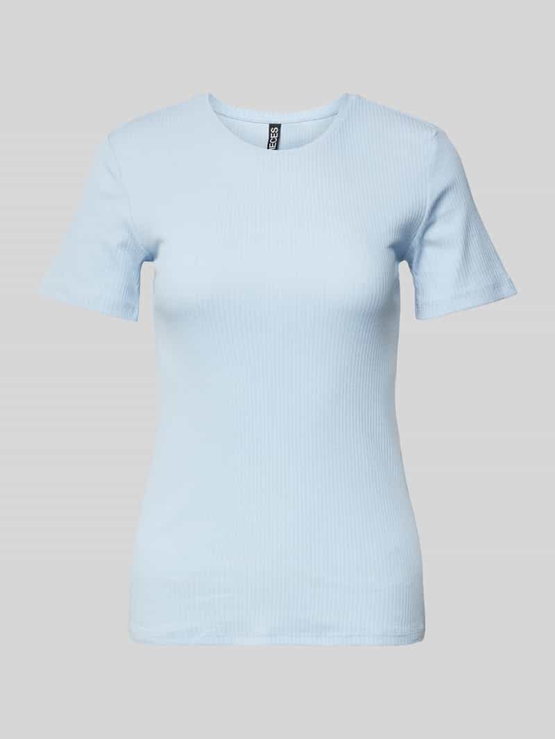 Pieces Slim fit T-shirt van katoenmix model 'RUKA'