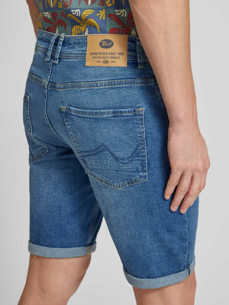 Petrol Korte regular fit jeans in 5-pocketmodel model 'BULLSEYE'