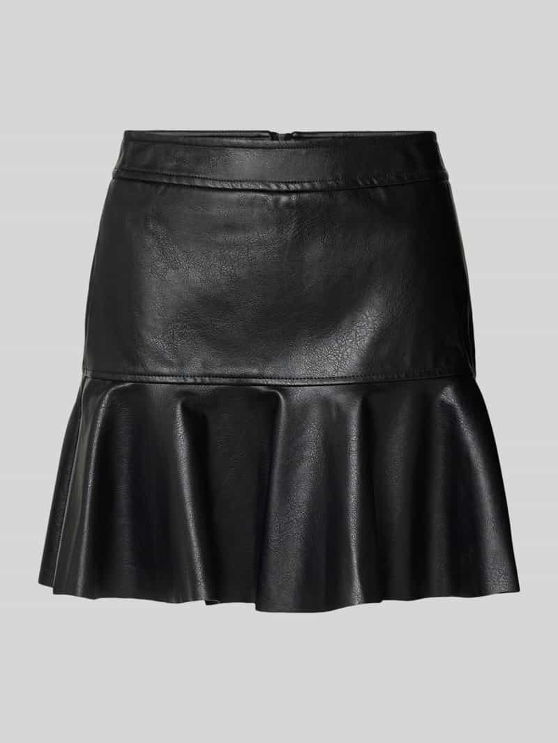 bardot Minirok in leerlook