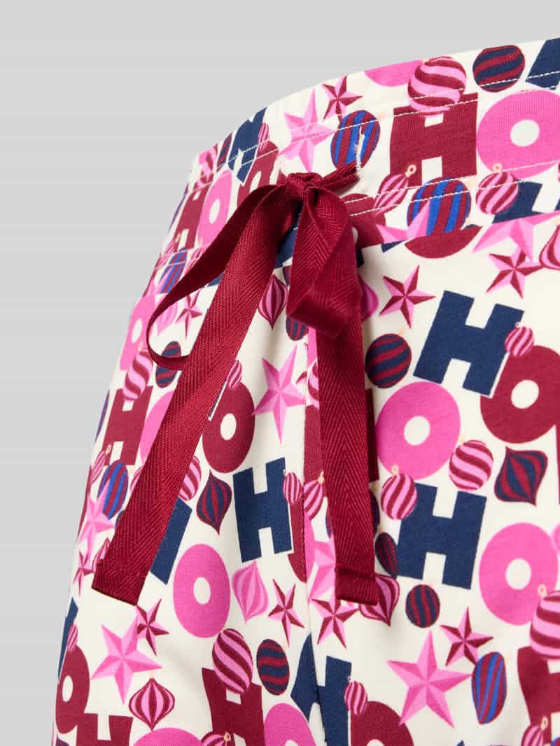 Skiny Regular fit pyjamabroek in all-over look felroze, foto 3