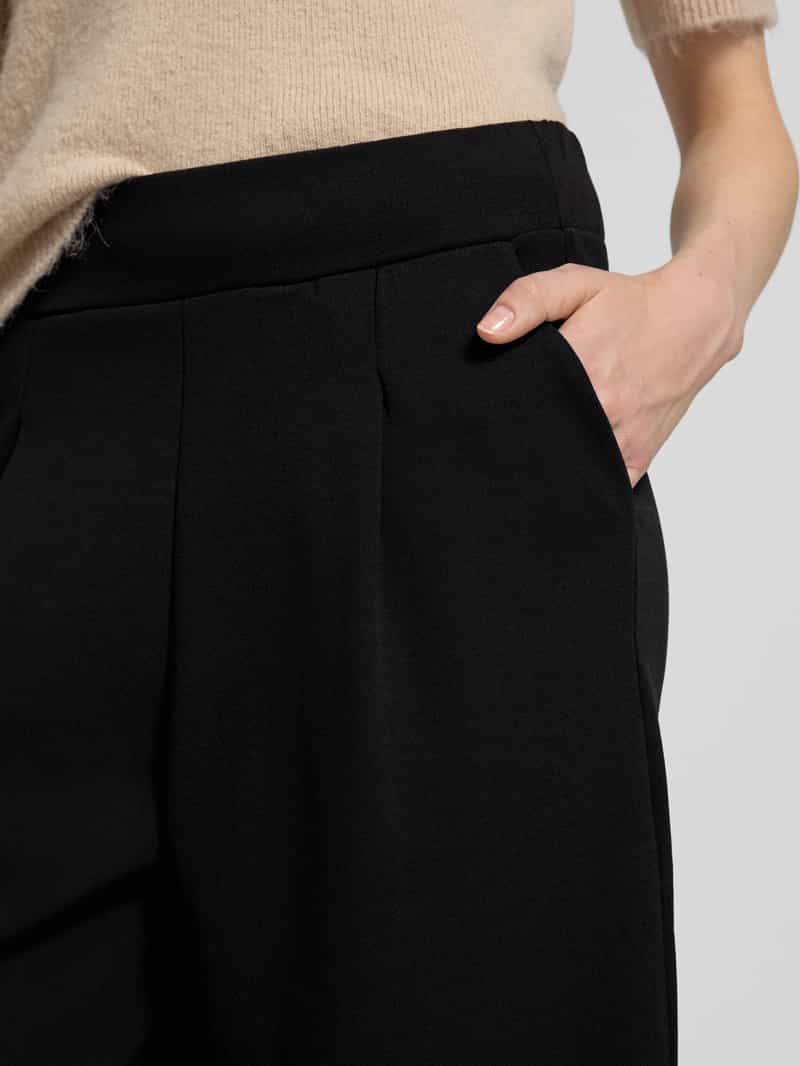 Tom Tailor Denim Regular fit bandplooibroek met elastische band