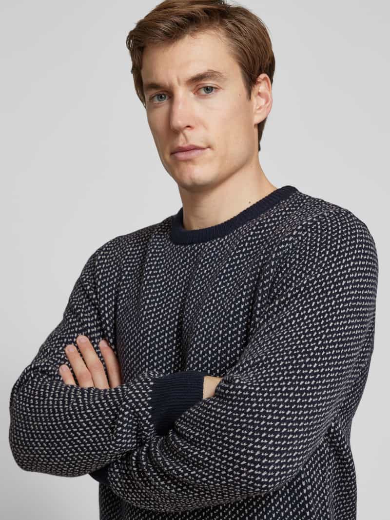 FYNCH-HATTON Wollen pullover met ronde hals