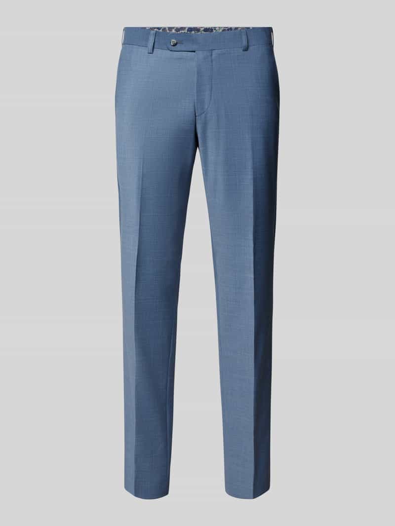 Wilvorst Slim fit pantalon met persplooien
