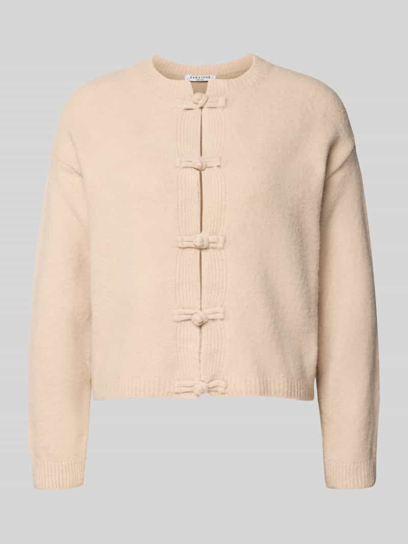 ZABAIONE Regular fit gebreid jack van elastische wolmix model 'IS44A'