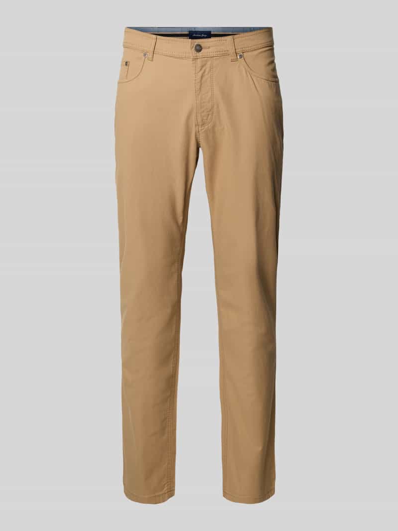 Christian Berg Men Slim fit stoffen broek met biologisch katoen en 5-pocketmodel