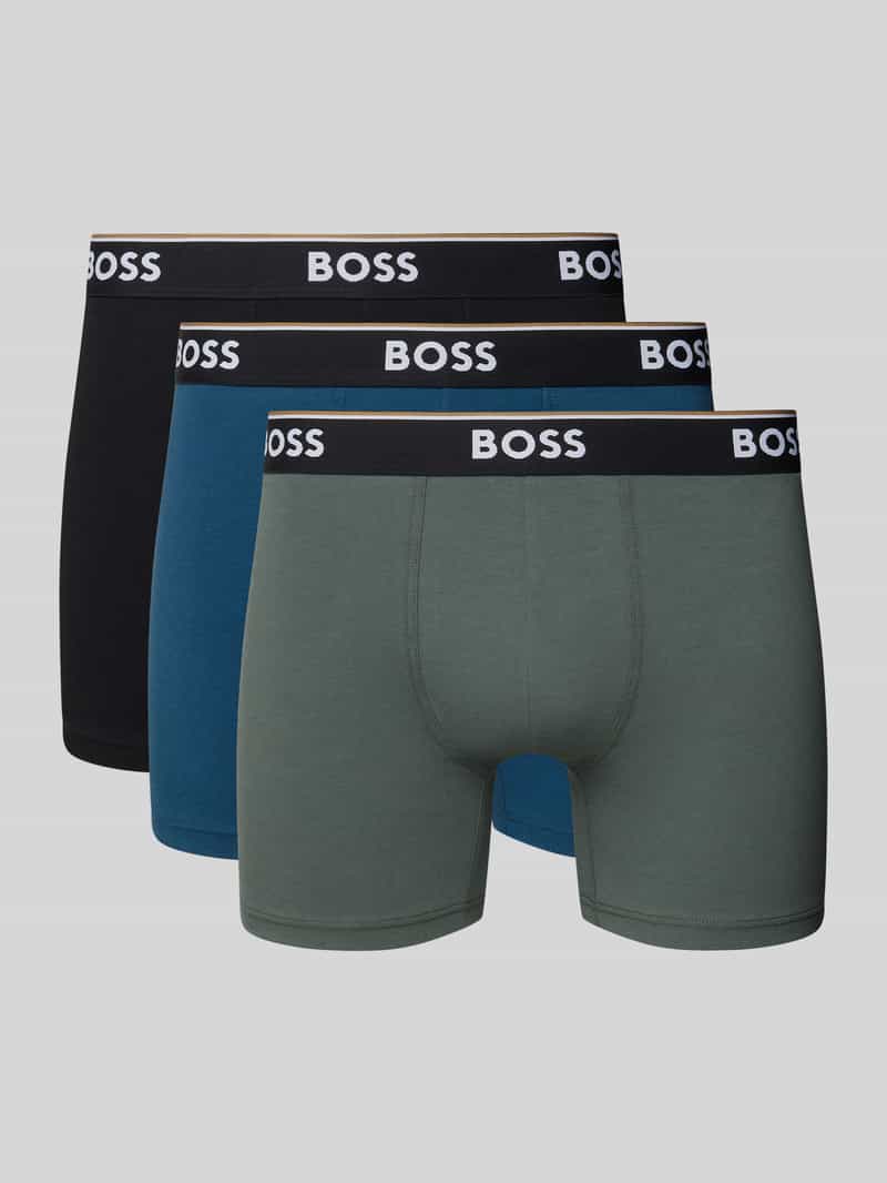 Boss Regular fit boxershort van katoenmix in een set van 3 stuks