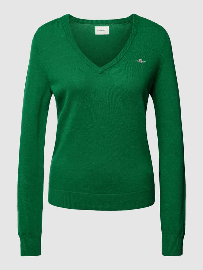 Gant Gebreide pullover met V-hals