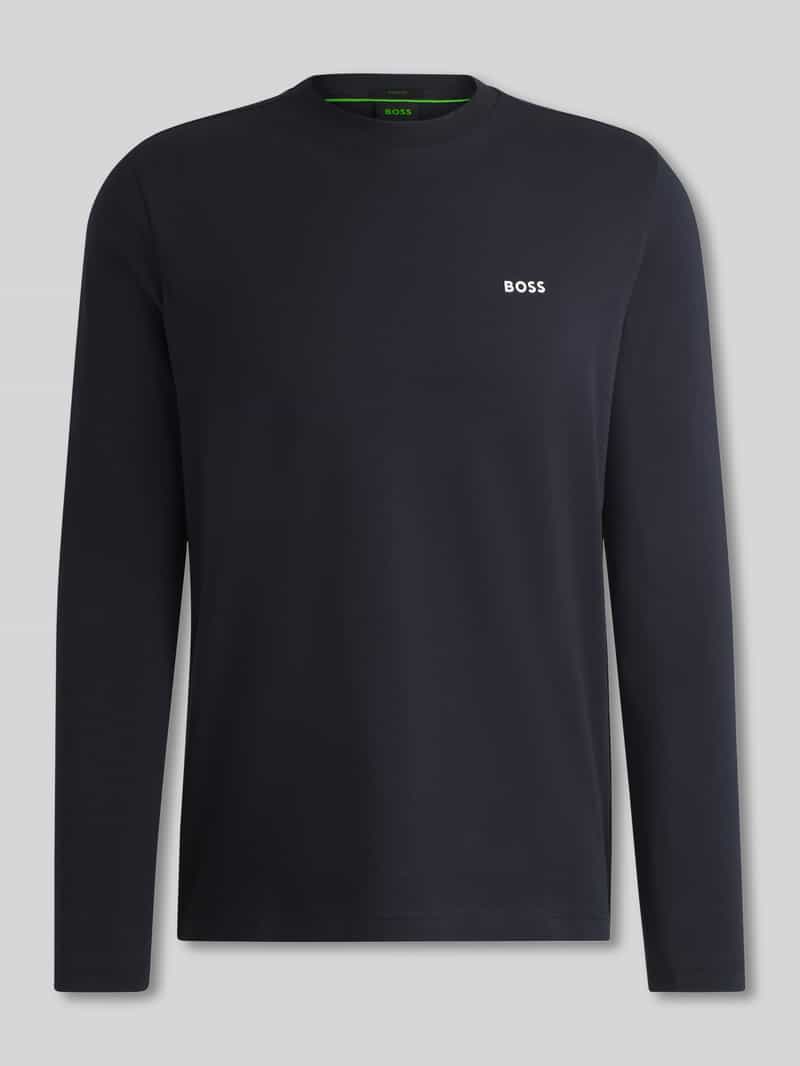 BOSS Green Regular fit shirt met lange mouwen van katoenmix model 'TEE LONG'