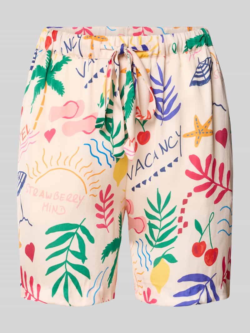 Rich & Royal Regular fit korte broek met plooien