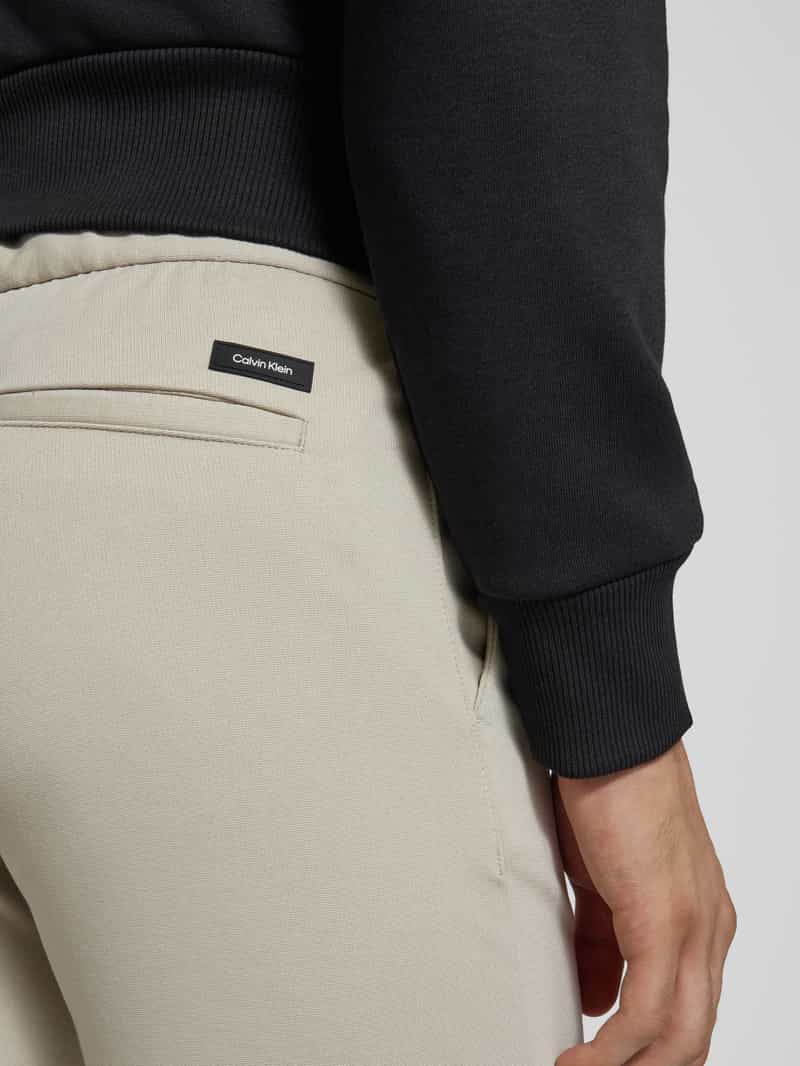 CK Calvin Klein Tapered fit broek met bandplooien