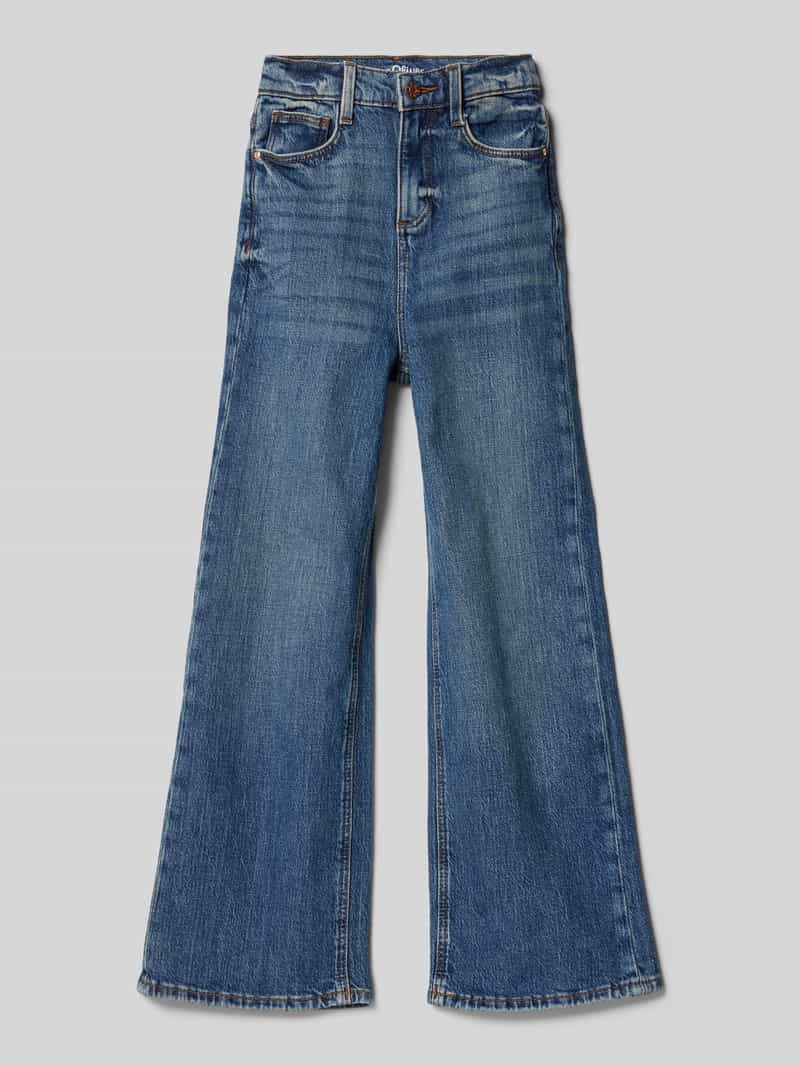 s.Oliver RED LABEL Regular fit wide leg jeans met hoge tailleband