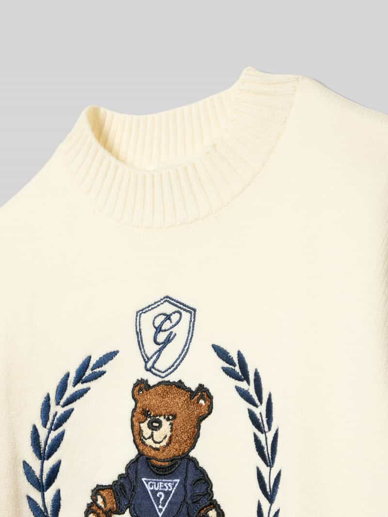 Guess Gebreide pullover met labelstitching