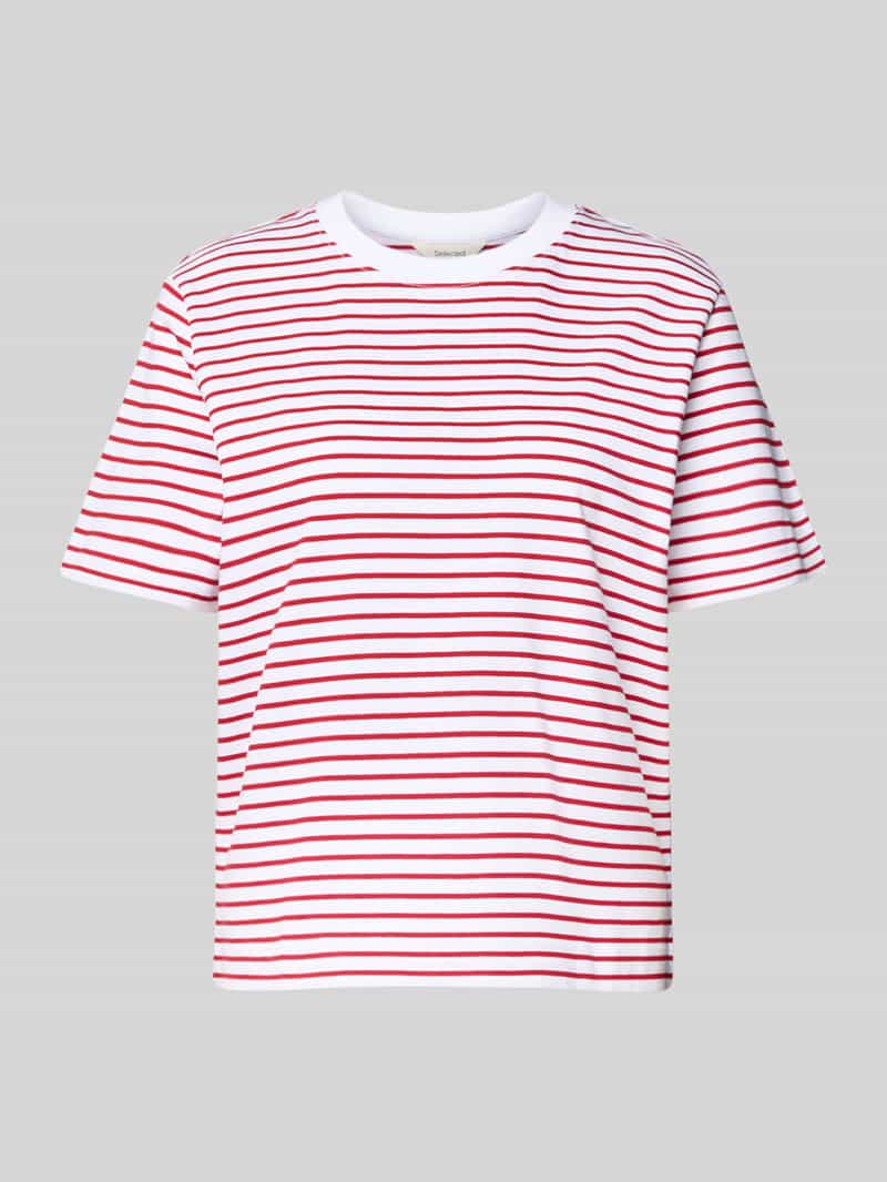 Selected Femme Boxy fit T-shirt van puur katoen model 'ESSENTIAL'