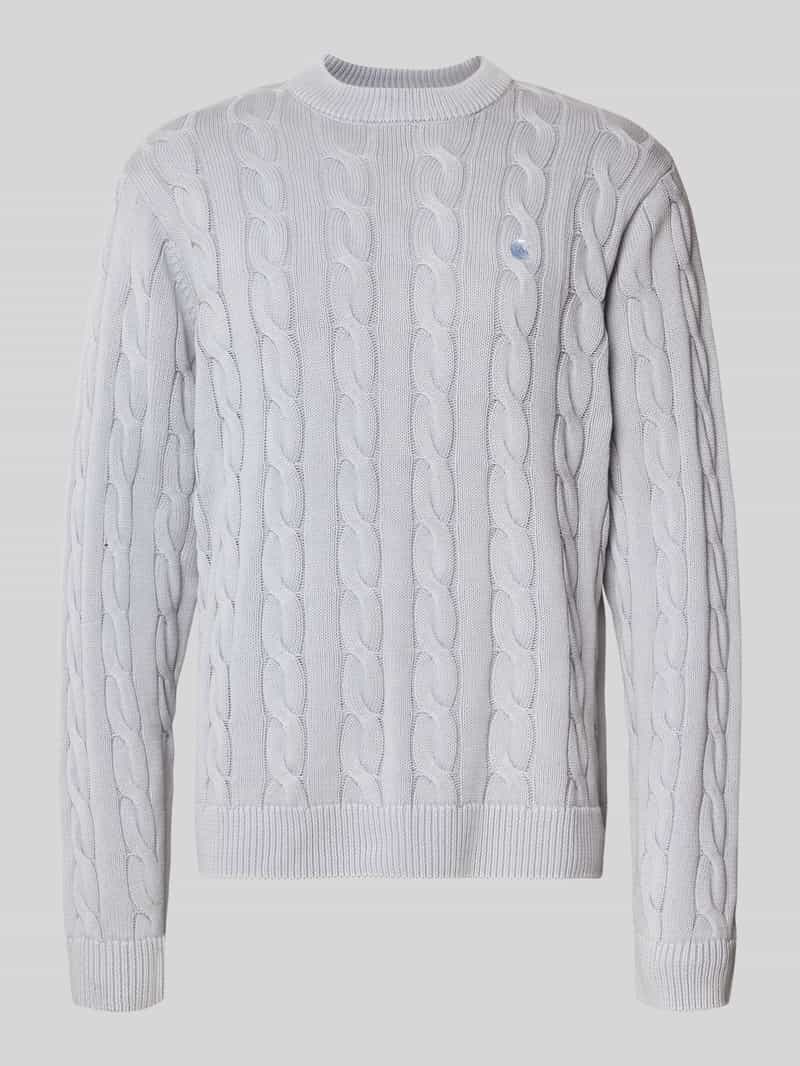 Carhartt Work In Progress Gebreide pullover met kabelpatroon en labelstitching