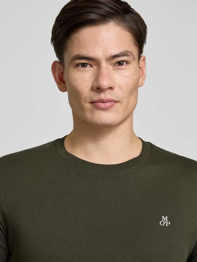 Marc O'Polo Regular fit T-shirt van puur katoen met logoprint