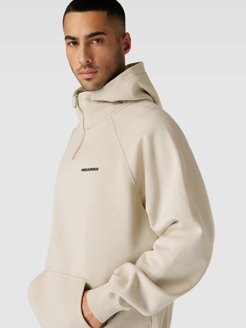 Pegador Oversized hoodie met korte ritssluiting