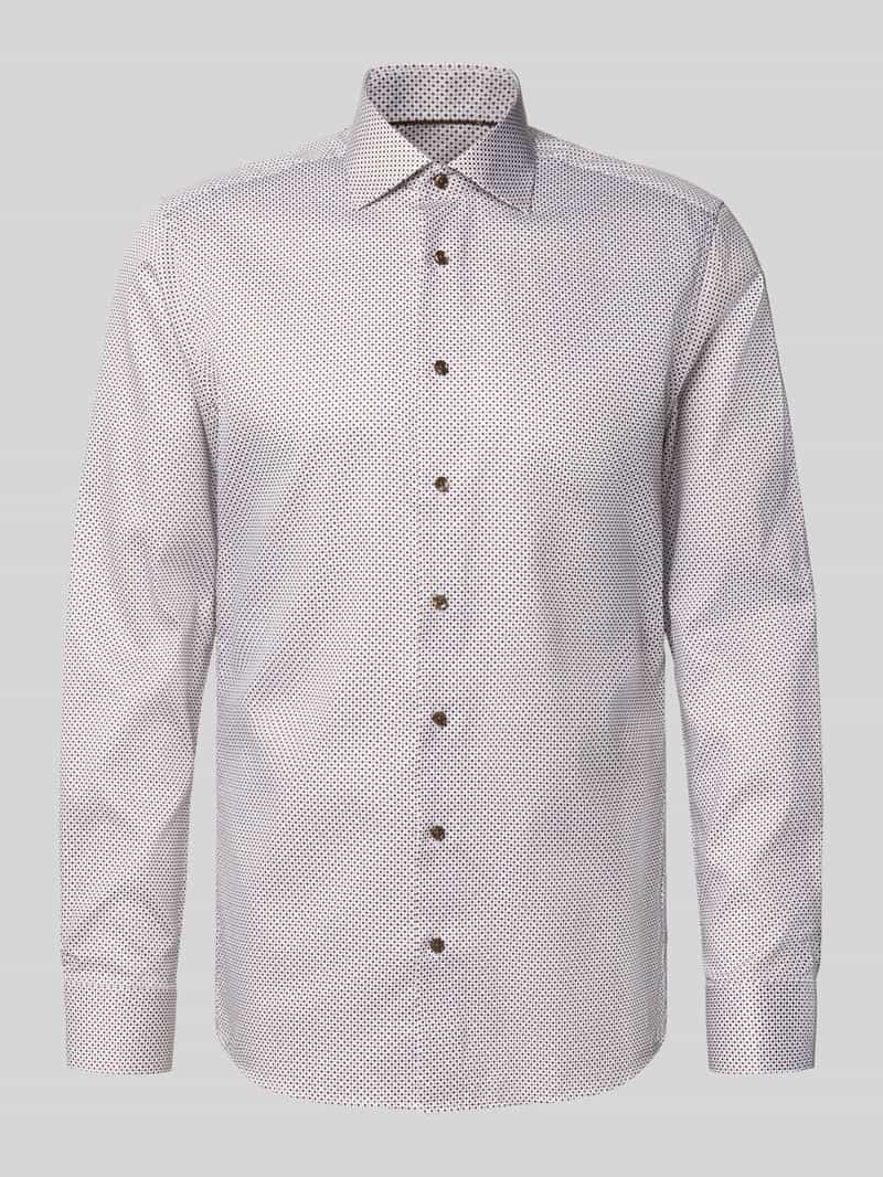 Eterna Slim fit zakelijk overhemd met kentkraag