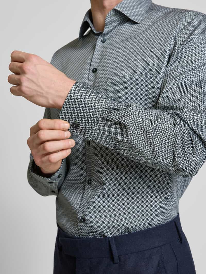 Eterna Regular fit zakelijk overhemd met kentkraag