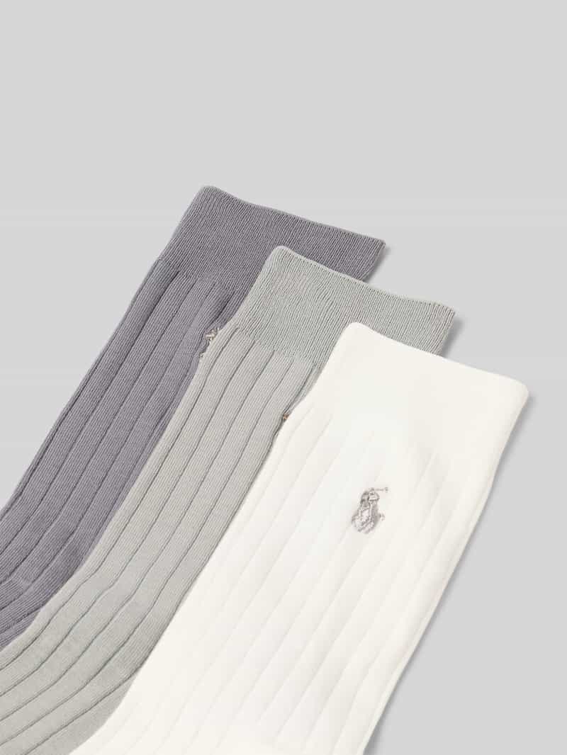 Polo Ralph Lauren Underwear Sokken met labelstitching in een set van 3 paar